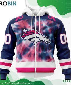 NFL Denver Broncos Pink Fight Breast Cancer Hoodie