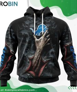 nfl-detroit-lions-horror-skull-art-design-hoodie-1