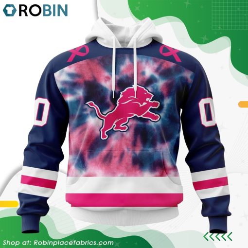 NFL Detroit Lions Pink Fight Breast Cancer Hoodie
