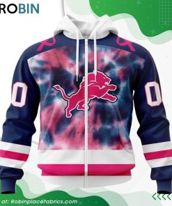 NFL Detroit Lions Pink Fight Breast Cancer Hoodie