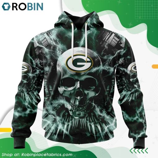 NFL Green Bay Packers Expendables Skull Design Hoodie