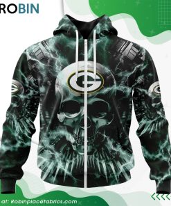 NFL Green Bay Packers Expendables Skull Design Hoodie