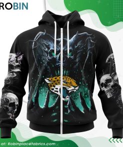 NFL Jacksonville Jaguars Skull Art Design Hoodie