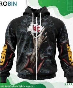 NFL Kansas City Chiefs Horror Skull Art Design Hoodie