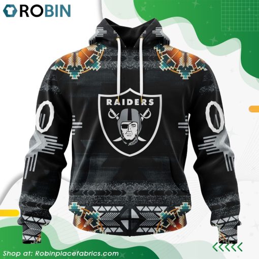 NFL Las Vegas Raiders Native American Design Hoodie