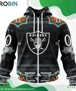 NFL Las Vegas Raiders Native American Design Hoodie