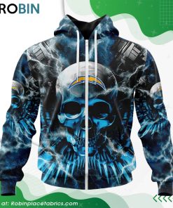 NFL Los Angeles Chargers Expendables Skull Design Hoodie