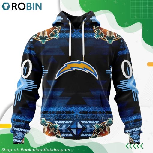 NFL Los Angeles Chargers Native American Design Hoodie