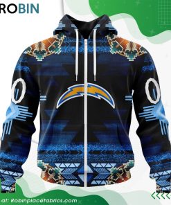 NFL Los Angeles Chargers Native American Design Hoodie