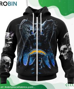 NFL Los Angeles Chargers Skull Art Design Hoodie