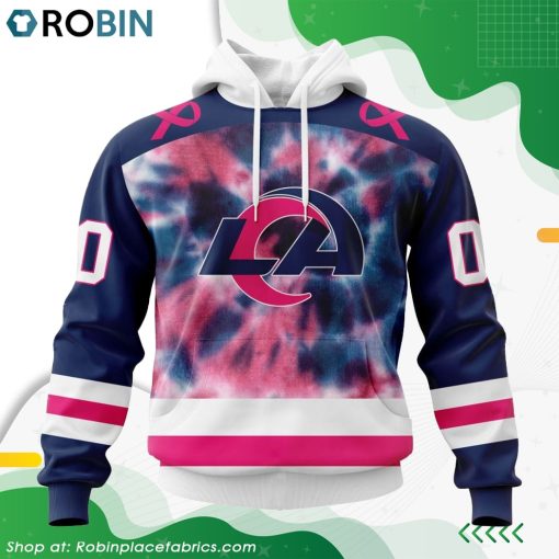NFL Los Angeles Rams Pink Fight Breast Cancer Hoodie