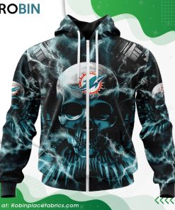 NFL Miami Dolphins Expendables Skull Design Hoodie