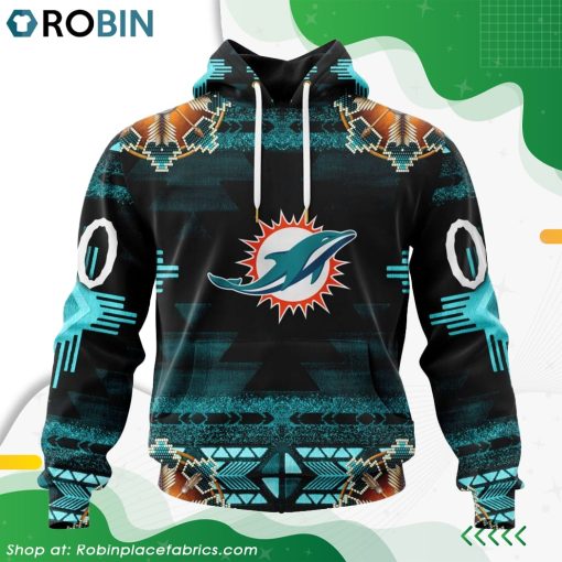 NFL Miami Dolphins Native American Design Hoodie