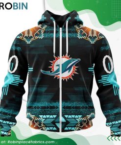 NFL Miami Dolphins Native American Design Hoodie