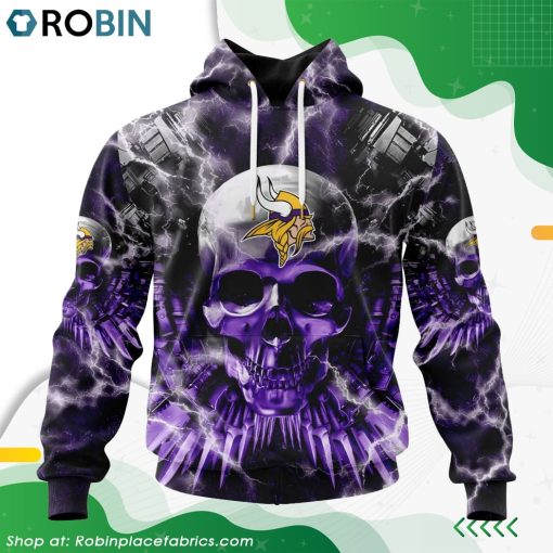 NFL Minnesota Vikings Expendables Skull Design Hoodie