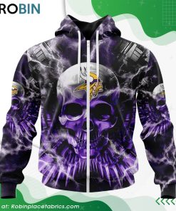 NFL Minnesota Vikings Expendables Skull Design Hoodie