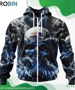 NFL New England Patriots Expendables Skull Design Hoodie