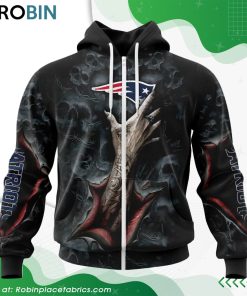 NFL New England Patriots Horror Skull Art Design Hoodie