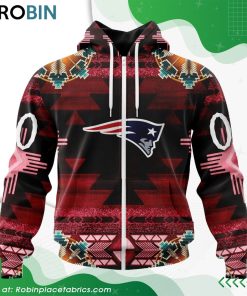 NFL New England Patriots Native American Design Hoodie