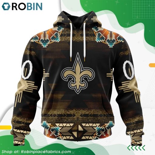 NFL New Orleans Saints Native American Design Hoodie