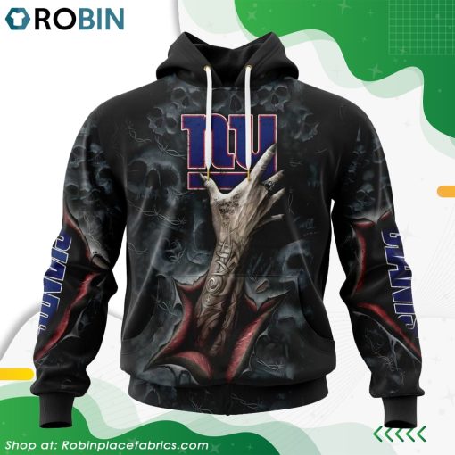 NFL New York Giants Horror Skull Art Design Hoodie