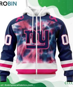 NFL New York Giants Pink Fight Breast Cancer Hoodie