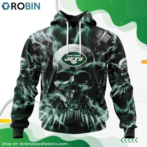 NFL New York Jets Expendables Skull Design Hoodie