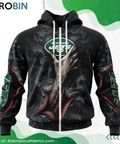NFL New York Jets Horror Skull Art Design Hoodie