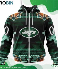 NFL New York Jets Native American Design Hoodie