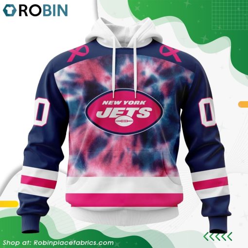 NFL New York Jets Pink Fight Breast Cancer Hoodie