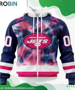 NFL New York Jets Pink Fight Breast Cancer Hoodie