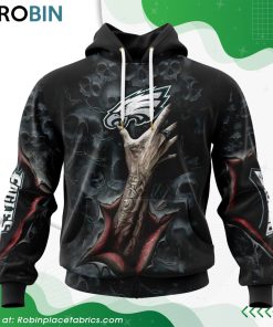 nfl-philadelphia-eagles-horror-skull-art-design-hoodie-1