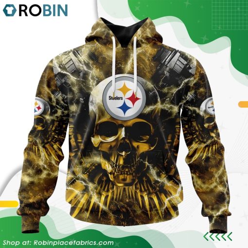 NFL Pittsburgh Steelers Expendables Skull Design Hoodie