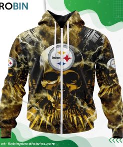 NFL Pittsburgh Steelers Expendables Skull Design Hoodie