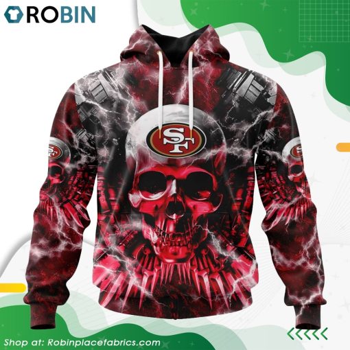 NFL San Francisco 49ers Expendables Skull Design Hoodie