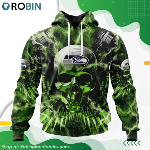 NFL Seattle Seahawks Expendables Skull Design Hoodie