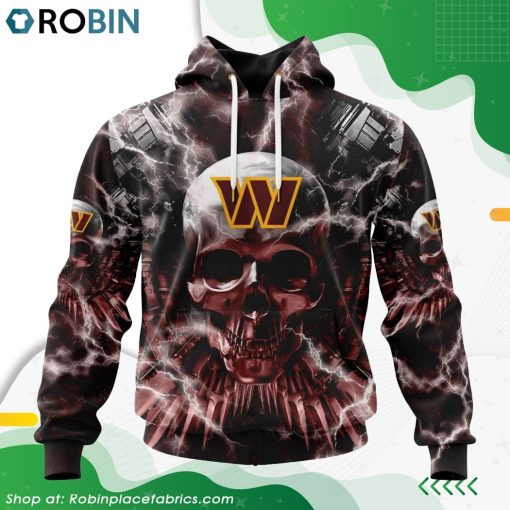 NFL Washington Commanders Expendables Skull Design Hoodie