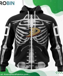 NHL Anaheim Ducks Skeleton Costume For Halloween Hoodie