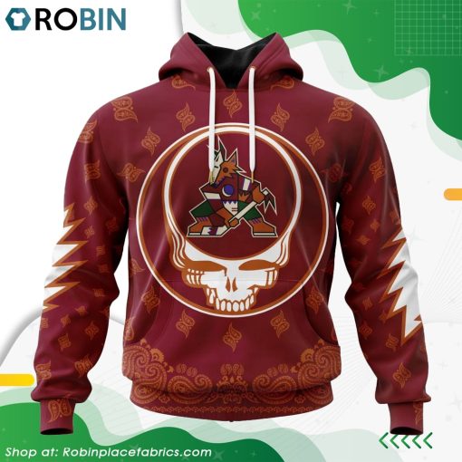 NHL Arizona Coyotes Grateful Dead Design Hoodie