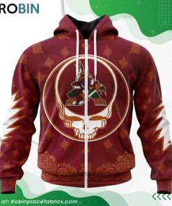 NHL Arizona Coyotes Grateful Dead Design Hoodie