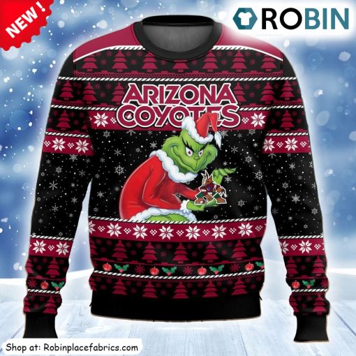Nhl Arizona Coyotes Grinch Ugly Christmas Sweatshirt, Sweater