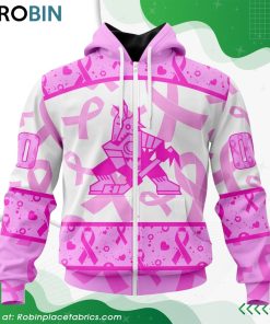 NHL Arizona Coyotes Pink Breast Cancer Awareness Hoodie