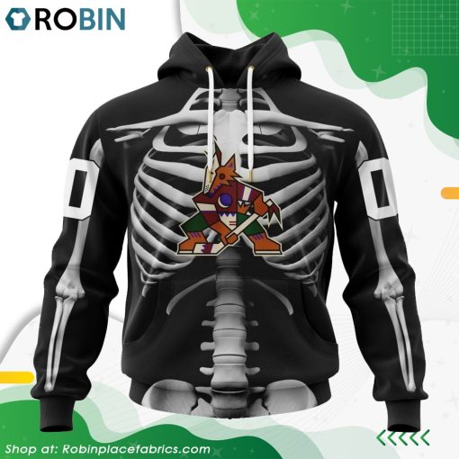 NHL Arizona Coyotes Skeleton Costume For Halloween Hoodie