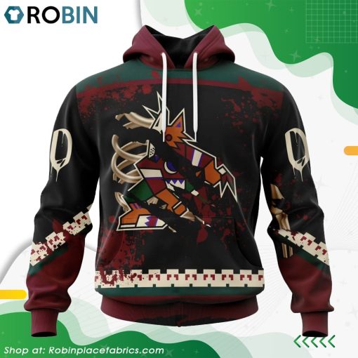NHL Arizona Coyotes Specialized Design Jersey With Your Ribs For Halloween Hoodie