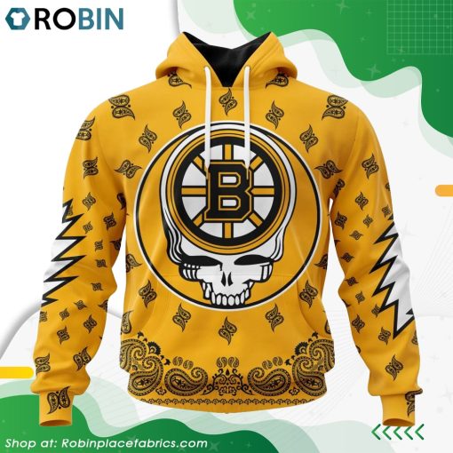 NHL Boston Bruins Grateful Dead Design Hoodie