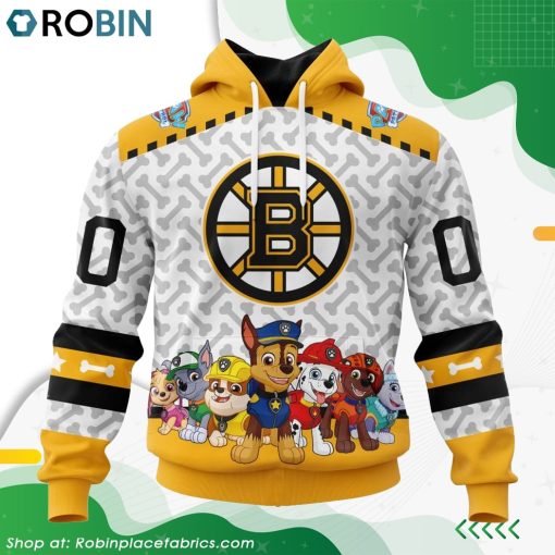 NHL Boston Bruins PawPatrol Design Hoodie