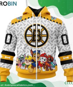 NHL Boston Bruins PawPatrol Design Hoodie
