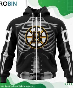 NHL Boston Bruins Skeleton Costume For Halloween Hoodie NHL Boston Bruins Skeleton Costume For Halloween Hoodie