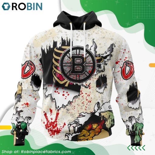 NHL Boston Bruins Zombie Style For Halloween Hoodie