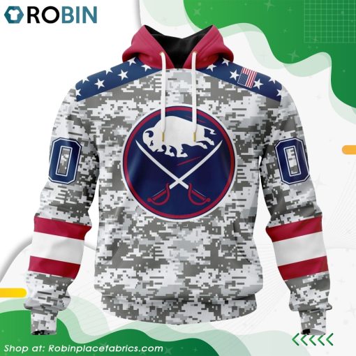 NHL Buffalo Sabres Camo Design For Veterans Day Hoodie